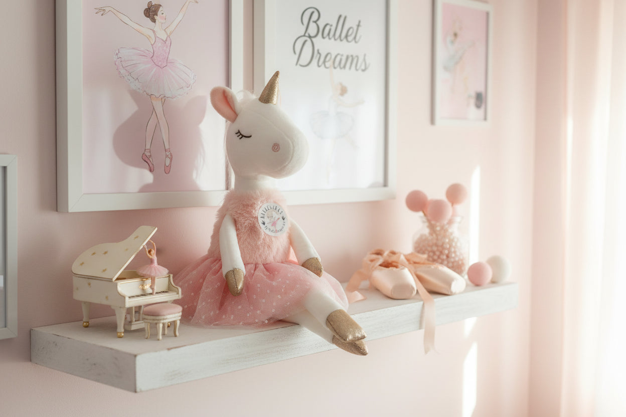 Ballerina unicorn Ella soft doll 16"