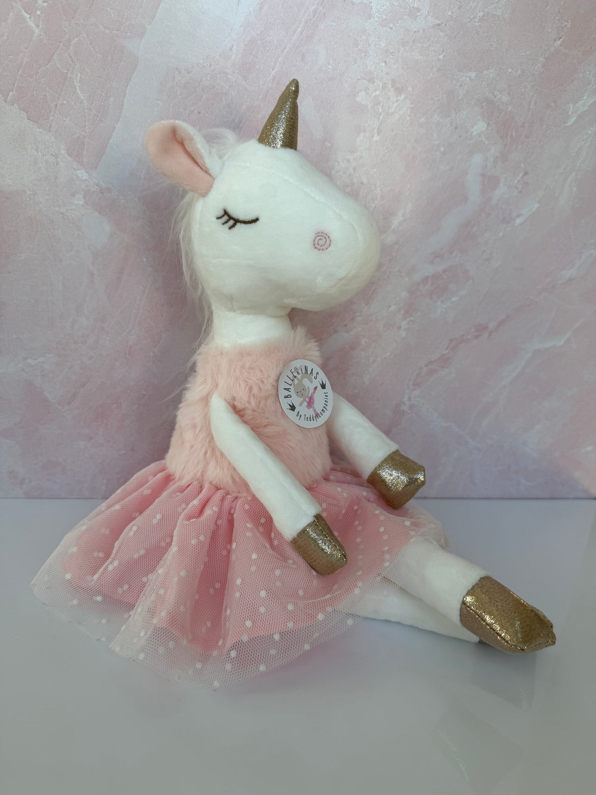 Ballerina Unicorn Soft Doll- Ella, 16" | Teddy Kompaniet