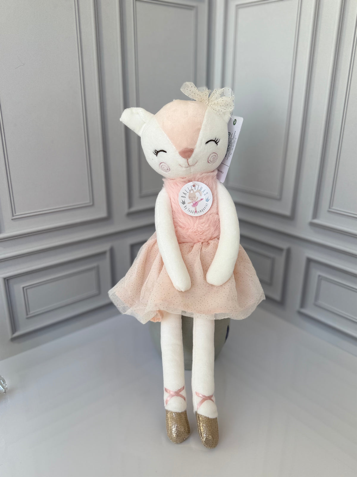 Ballerina Cat Soft Doll- Celine, 16" | Teddy Kompaniet