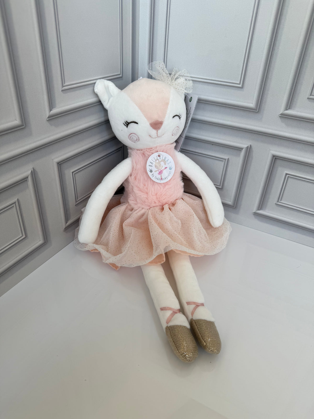 Ballerina Cat Soft Doll- Celine, 16" | Teddy Kompaniet