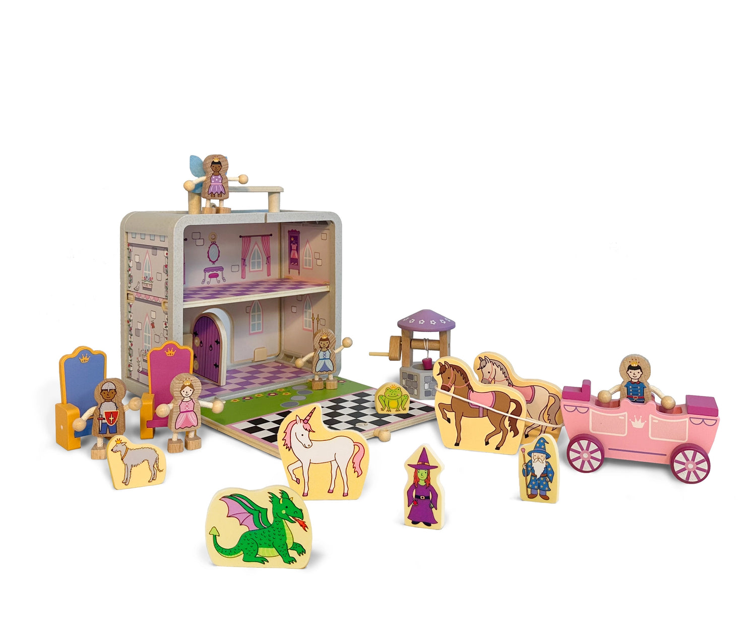 Princess Castle Suitcase Playset for Kids | Jack Rabbit Creations