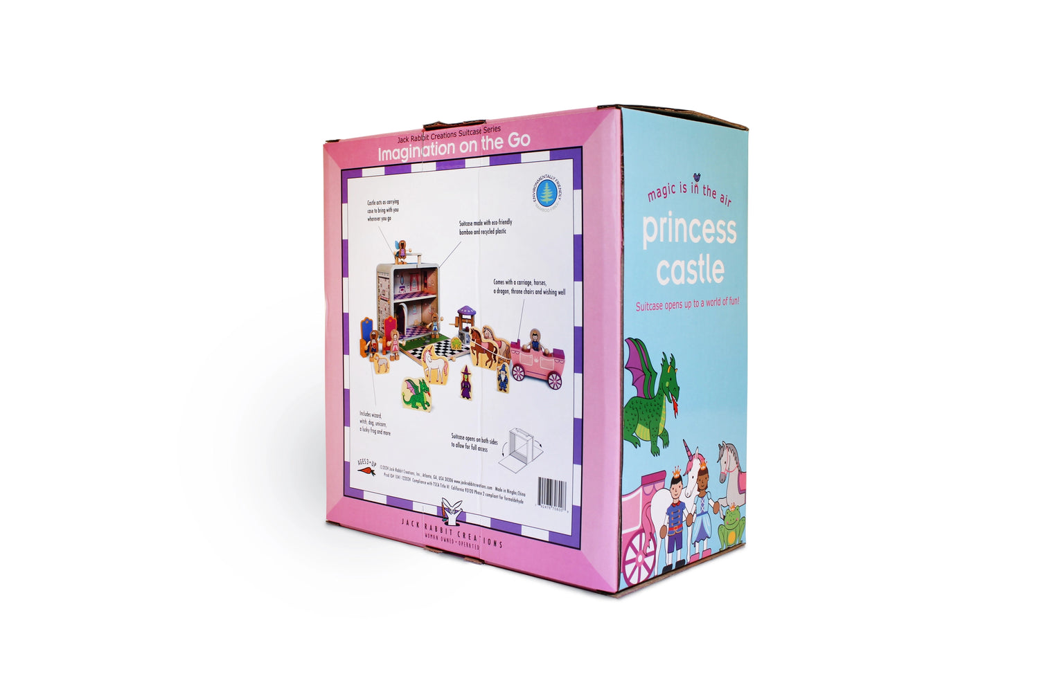 Princess Castle Suitcase Playset for Kids | Jack Rabbit Creations