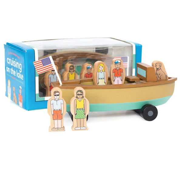 Vintage Magnetic Boat Playset for Kids- Lake Life | Jack Rabbit Creations