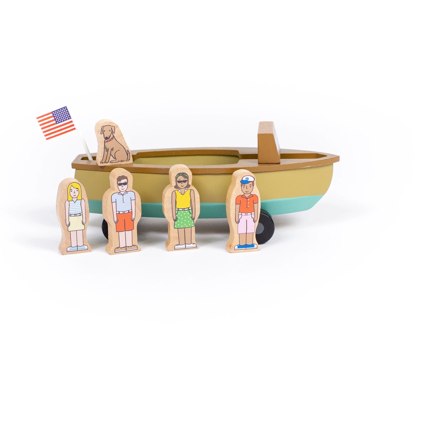 Vintage Magnetic Boat Playset for Kids- Lake Life | Jack Rabbit Creations