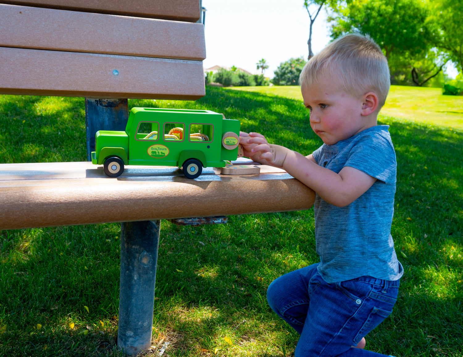 Safari Eco Rover Magnetic Safari Playset for Kids | Jack Rabbit Creations