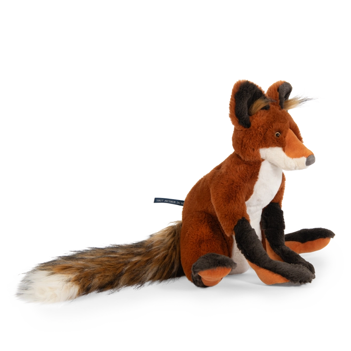 Fox all around the world plush side view by Moulin Roty