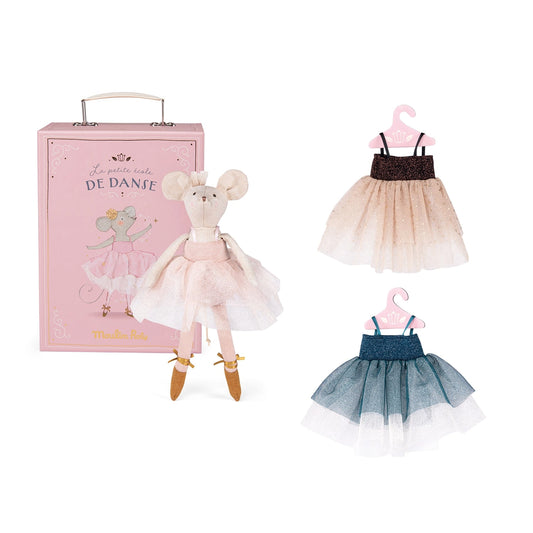 Suitcase tutus doll in tutu by Moulin Roty