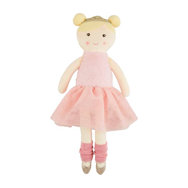 Ballerina Doll- Blonde soft doll 16" | Mud Pie