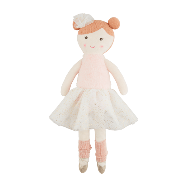 Ballerina Doll- Redhead soft doll 16" | Mud Pie