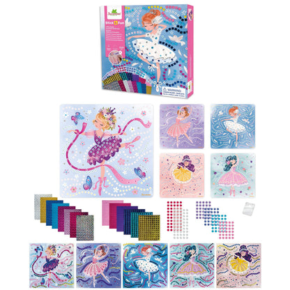 Mosaic Ballerina Princesses Sticker Fun Art Kit | Sycomore