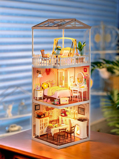 Lovely Pink Bedroom DIY Miniature House Kit | Robotime