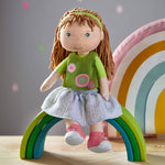 Hedda soft doll back view by HABA USA