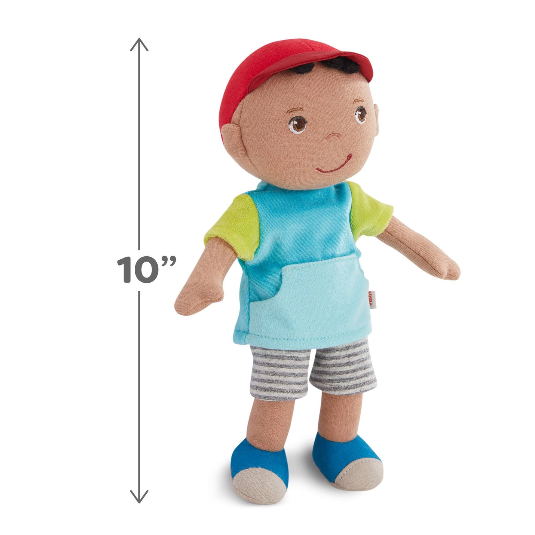 Snug Up Gabriel soft doll sitting by HABA USA