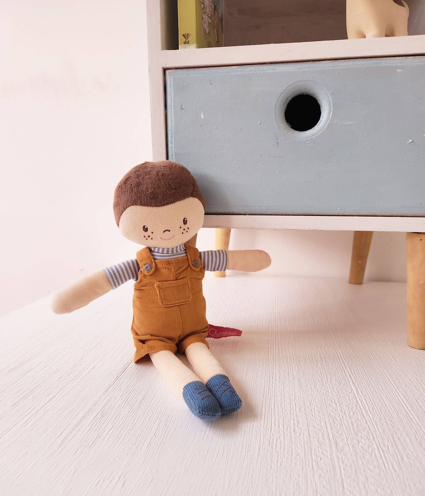 Tim soft doll full view by Tikiri Toys