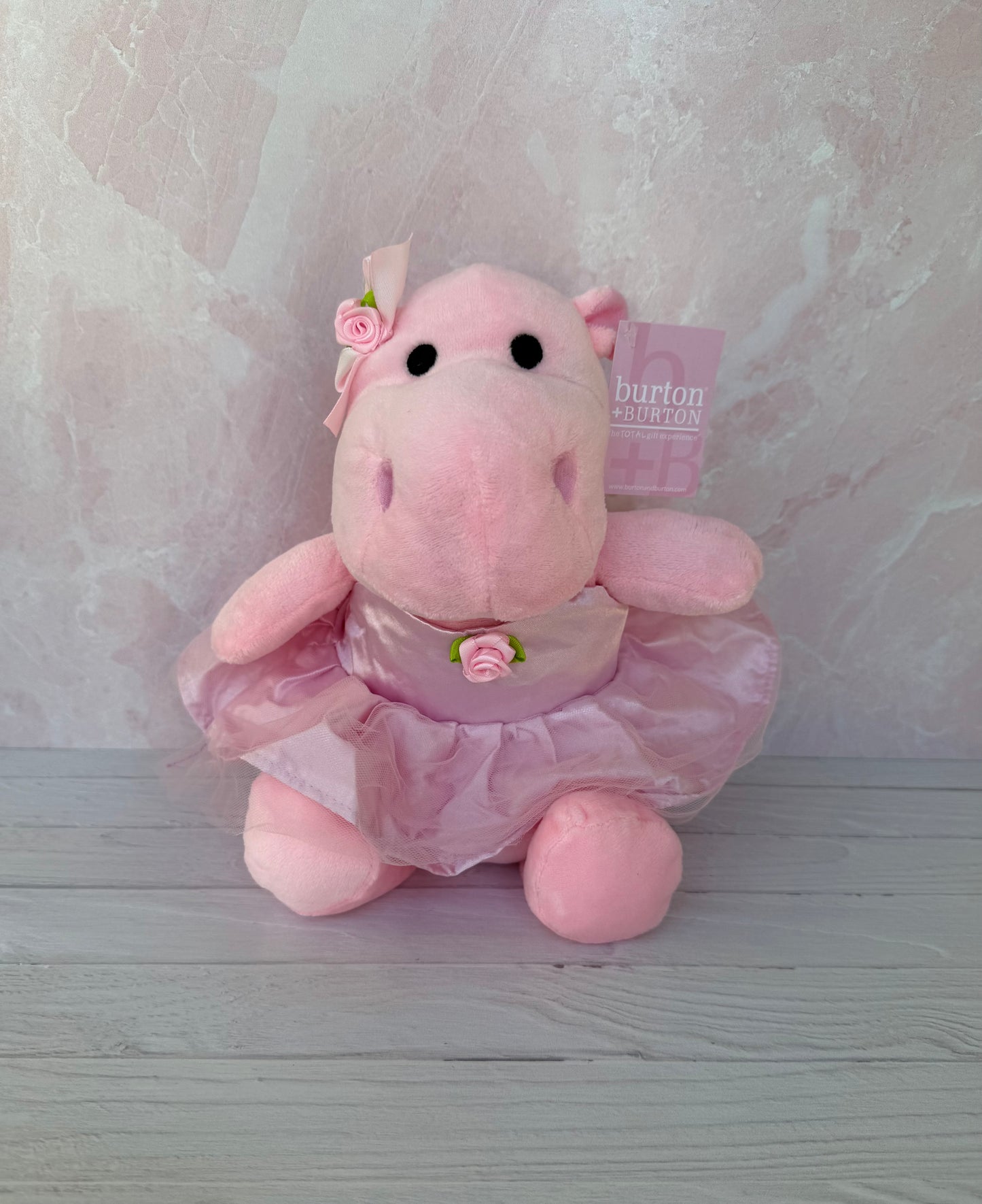 Handmade cat pattern tote with pink hippo ballerina