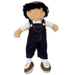 Joe soft doll back view by Tikiri Toys
