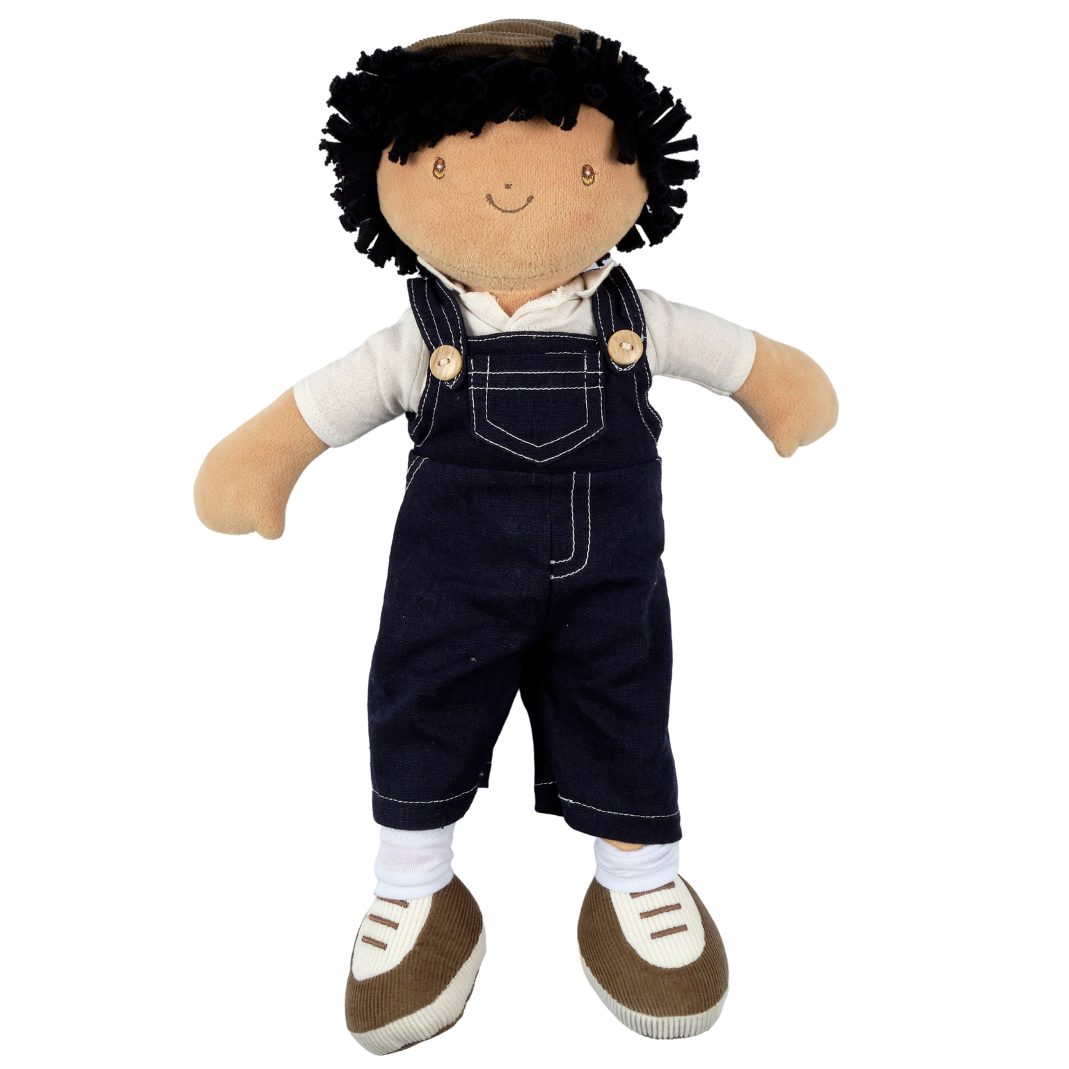 Joe soft doll back view by Tikiri Toys