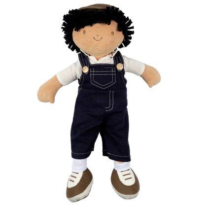 Joe soft doll back view by Tikiri Toys