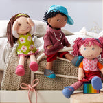 Coco soft doll sitting by HABA USA