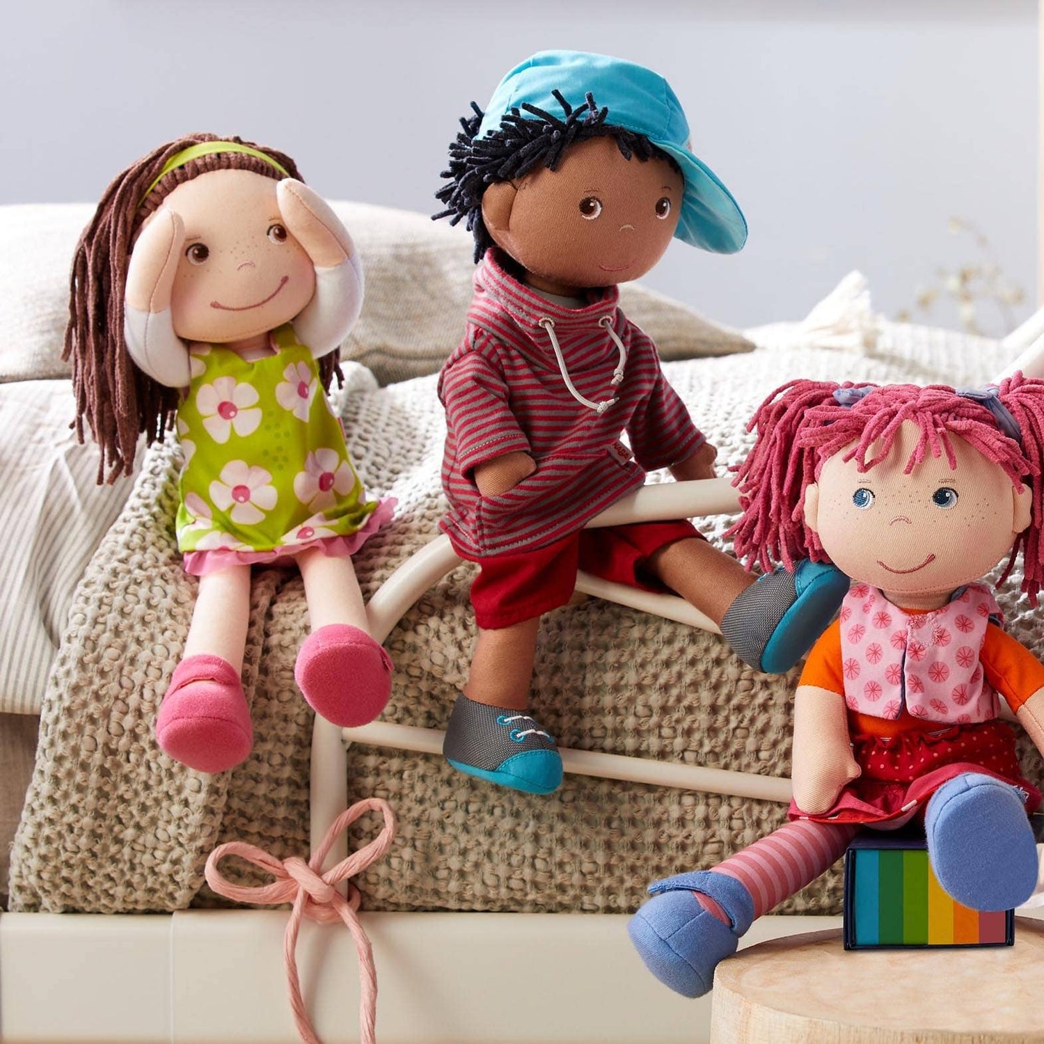 Lilli Lou soft doll sitting by HABA USA