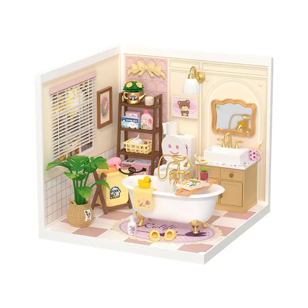 Pop Bubble Bathroom DIY Miniature House Kit | Robotime