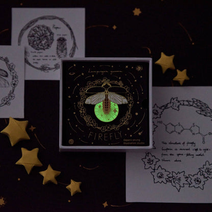 Daparo Glow-in-the-Dark Enamel Pins "Yunnan Firefly" | Vermillion Collection