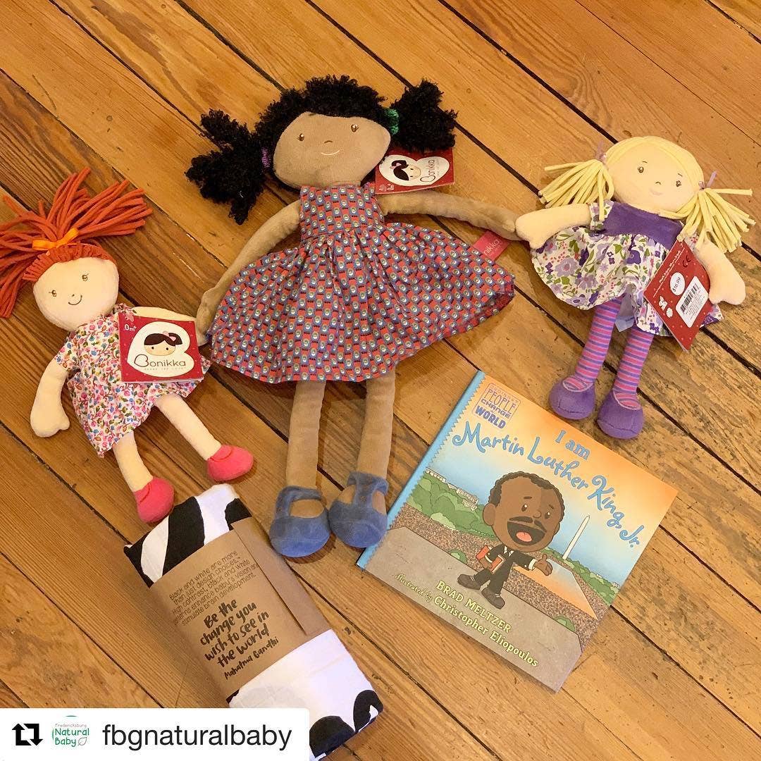 Lil'l Peggy soft doll full view by Tikiri Toys