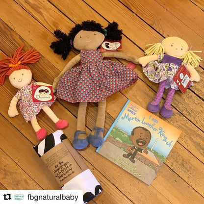 Lil'l Peggy soft doll full view by Tikiri Toys