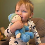 My First Snug Up Luis baby doll detail by HABA USA