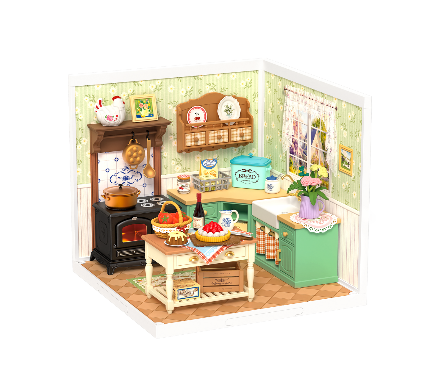 Farmhouse Kitchen DIY Miniature House | Robotime