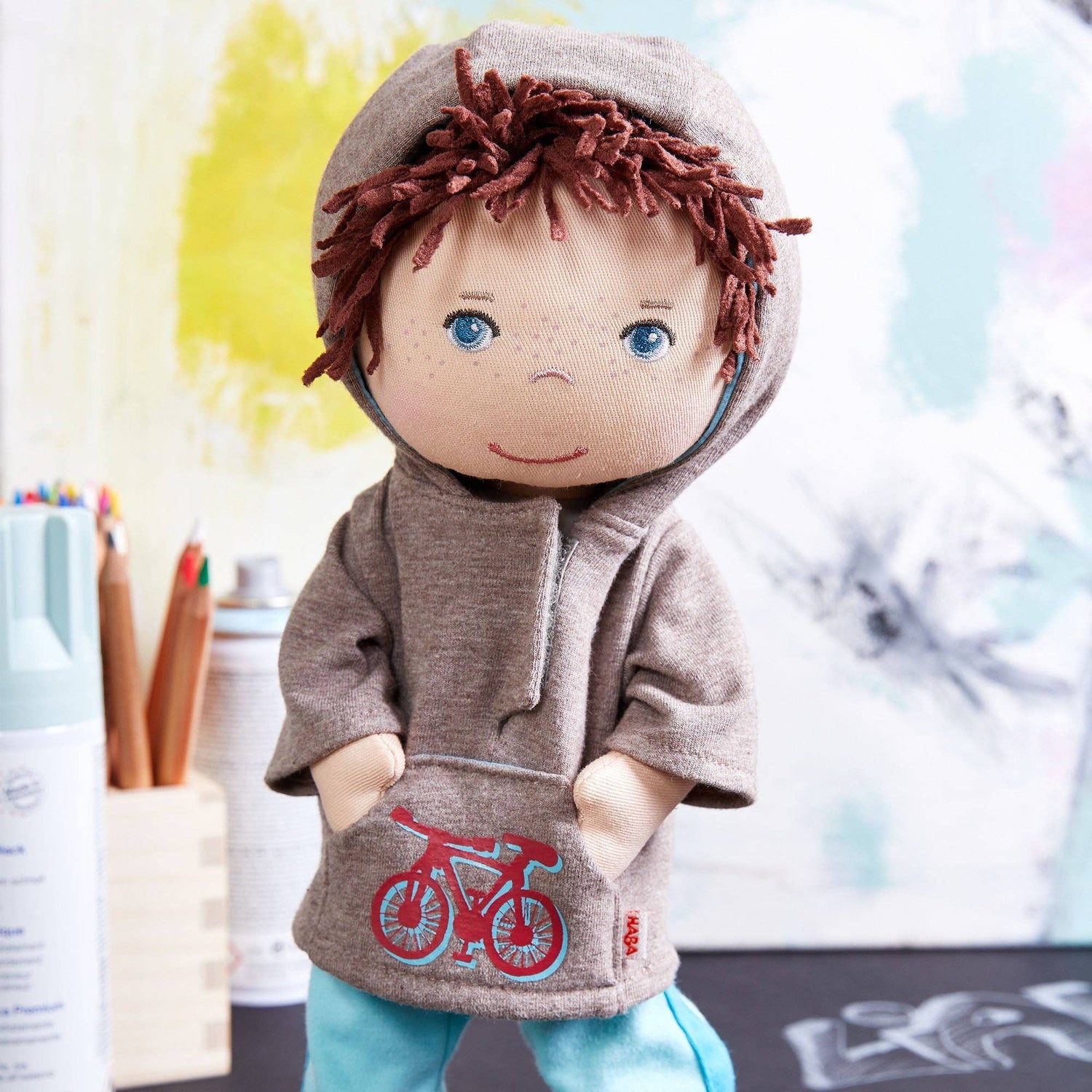 Lian soft doll back view by HABA USA