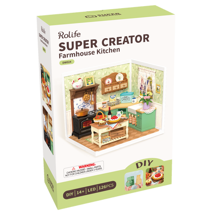 Farmhouse Kitchen DIY Miniature House | Robotime