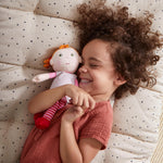 Snug Up Roya soft doll back view by HABA USA