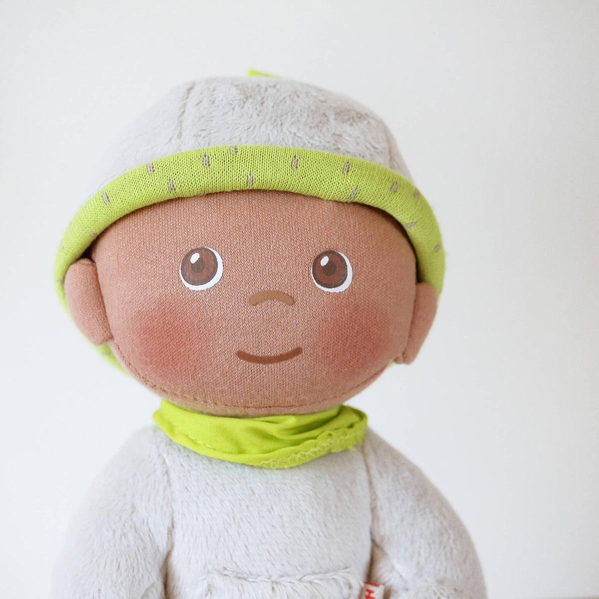 My First Snug Up Ollie baby doll side view by HABA USA