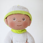 My First Snug Up Ollie baby doll side view by HABA USA