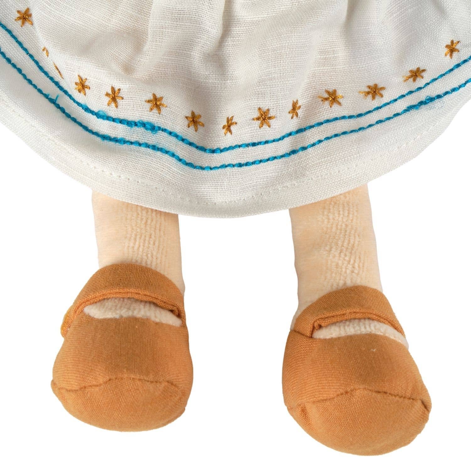 Lily organic doll standing by Tikiri Toys