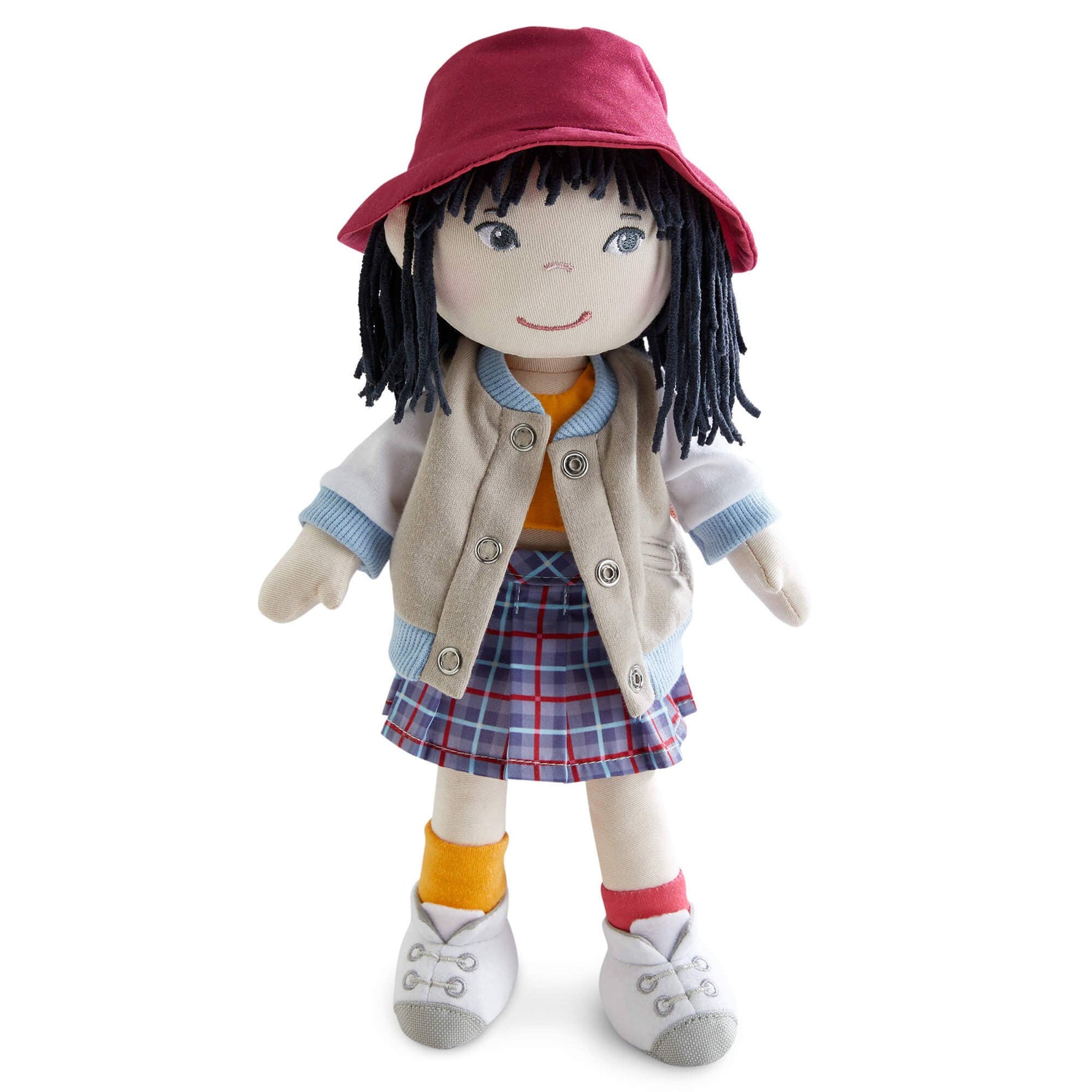 Yuki soft doll 12" jacket red hat by HABA USA