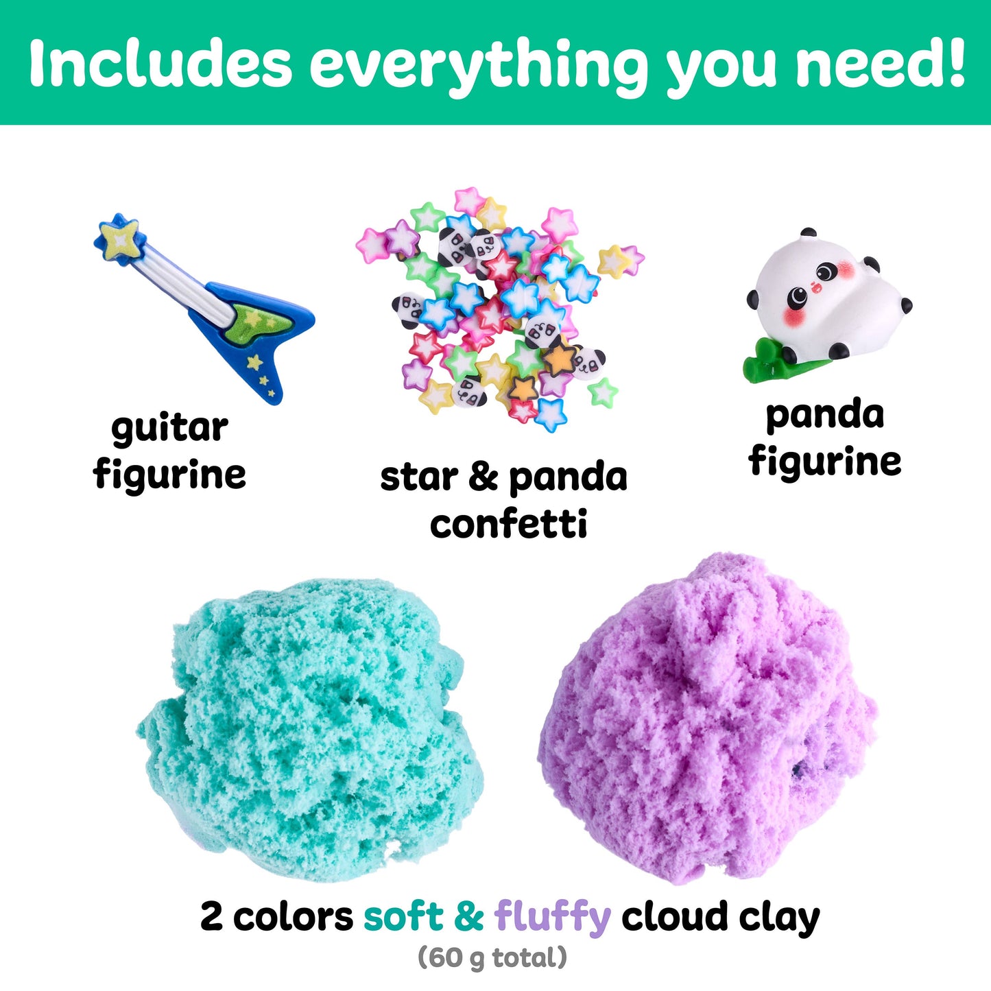 Sensory Mini Play Kit Jar with Cloud Clay: Panda Theme | Faber-Castell / Creativity for Kids