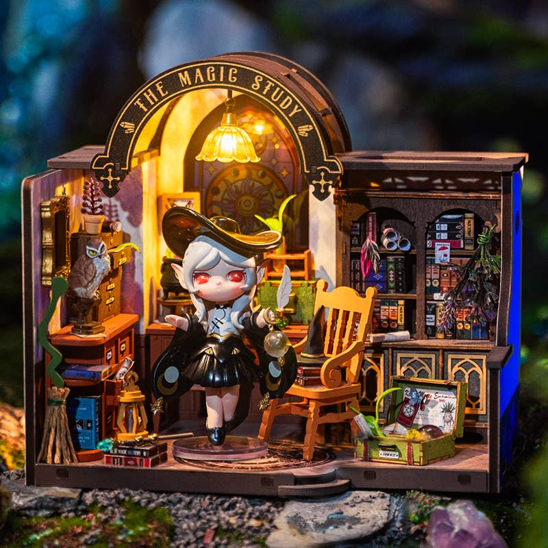 The Magic Study DIY Miniature House Kit | Robotime
