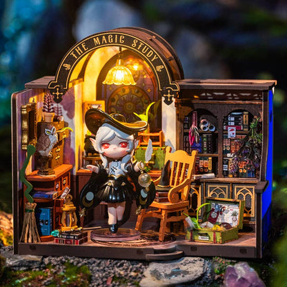 The Magic Study DIY Miniature House Kit | Robotime