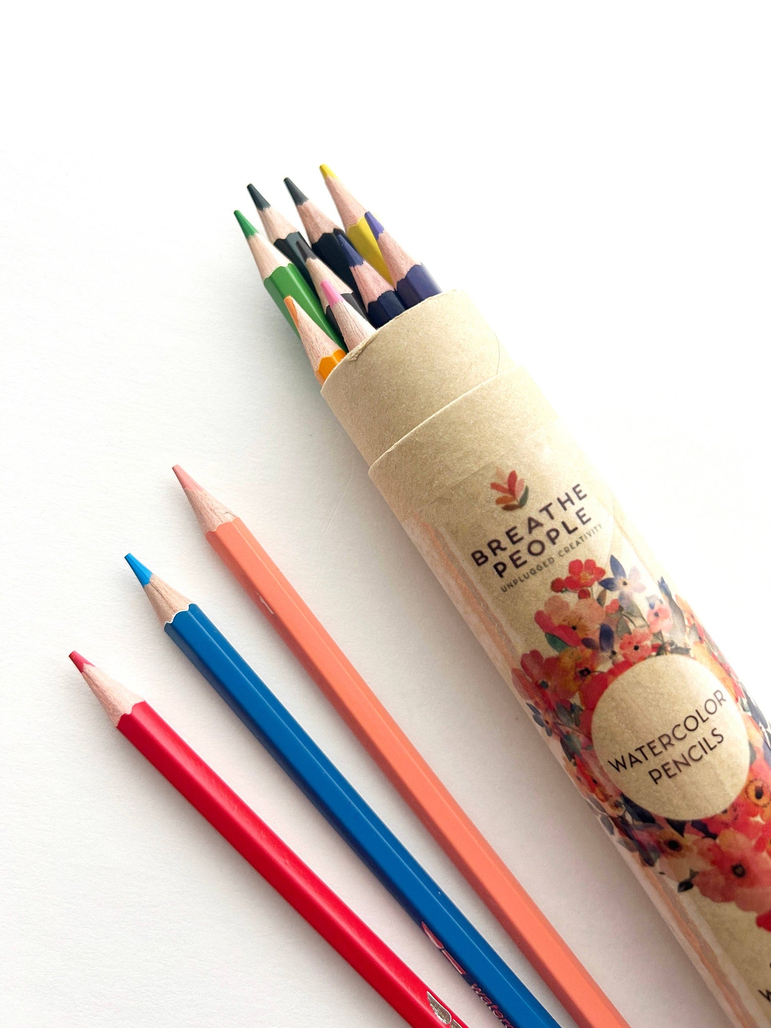 Watercolor Pencils, Beginner-Friendly Art Supplies 12-Colors | Breathe People