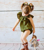 Rose organic doll dress detail by Tikiri Toys
