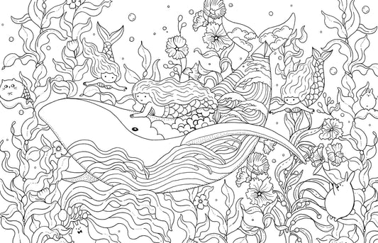 A Million Mermaids Coloring Book | Hachette Book Group
