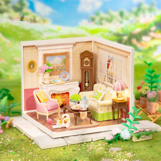 Holiday Tea Time DIY Miniature House Kit | Robotime