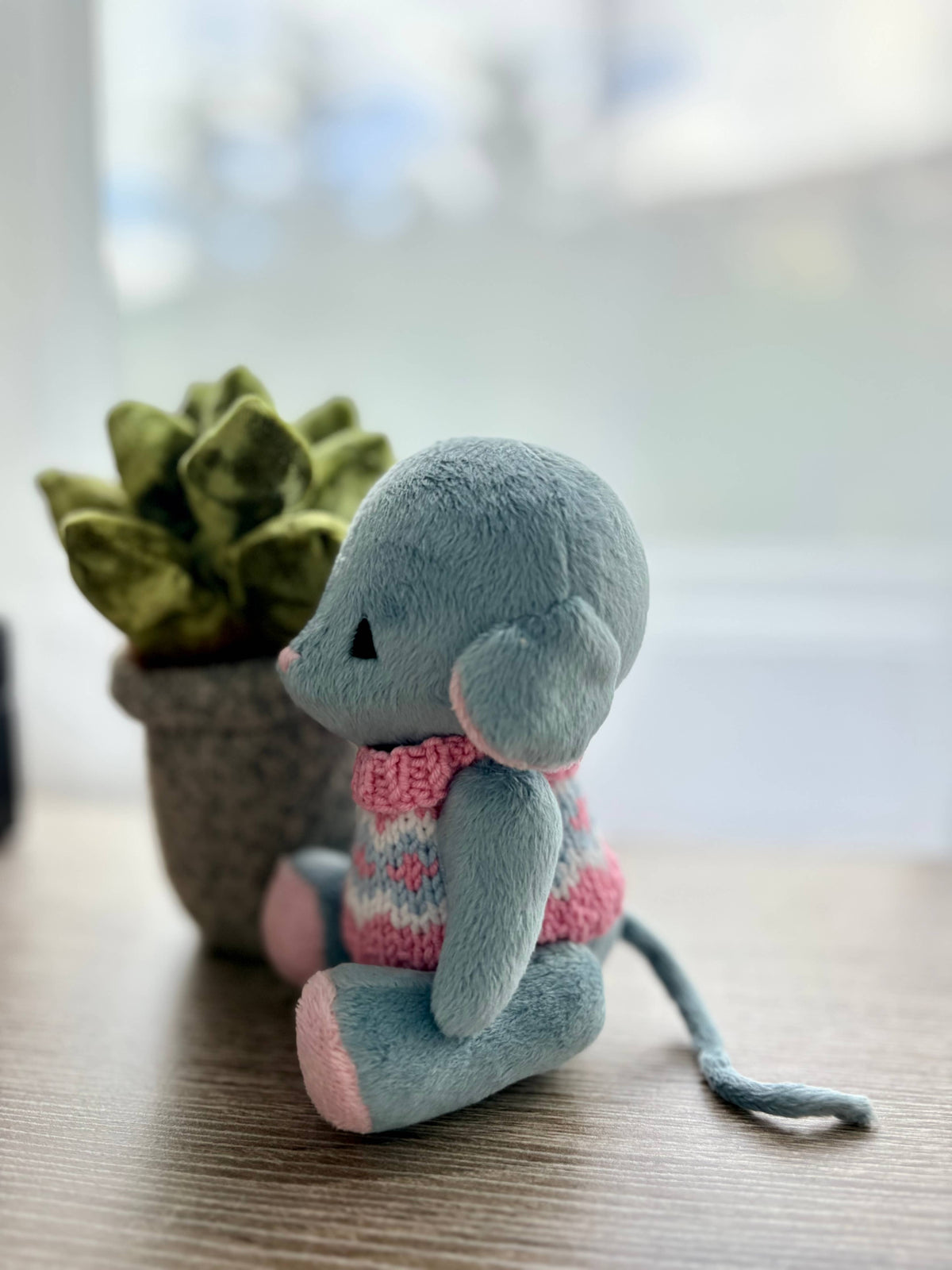 Frank and Bubby 6" Mouse in Sweater Plush- Heirloom Toy