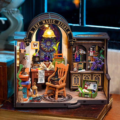 The Magic Study DIY Miniature House Kit | Robotime