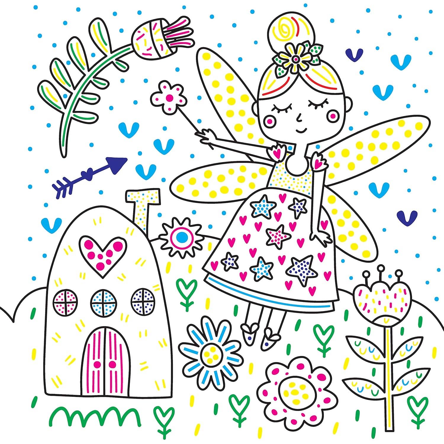 Fairies and Friends Paint Magic with Water Coloring Book 24 pages | Fox Chapel Publishing